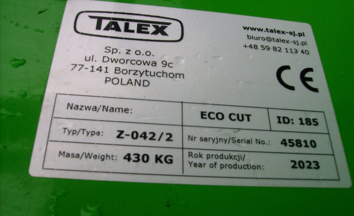 2023 TAKEX ECOCUT 185 MOWER 5