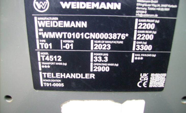 WEIDEMANN T4512 SN23 BTZ 18